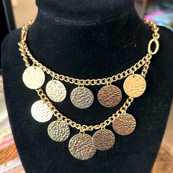 GOLDTONE chain and decorative disks - Picture 1 of 10